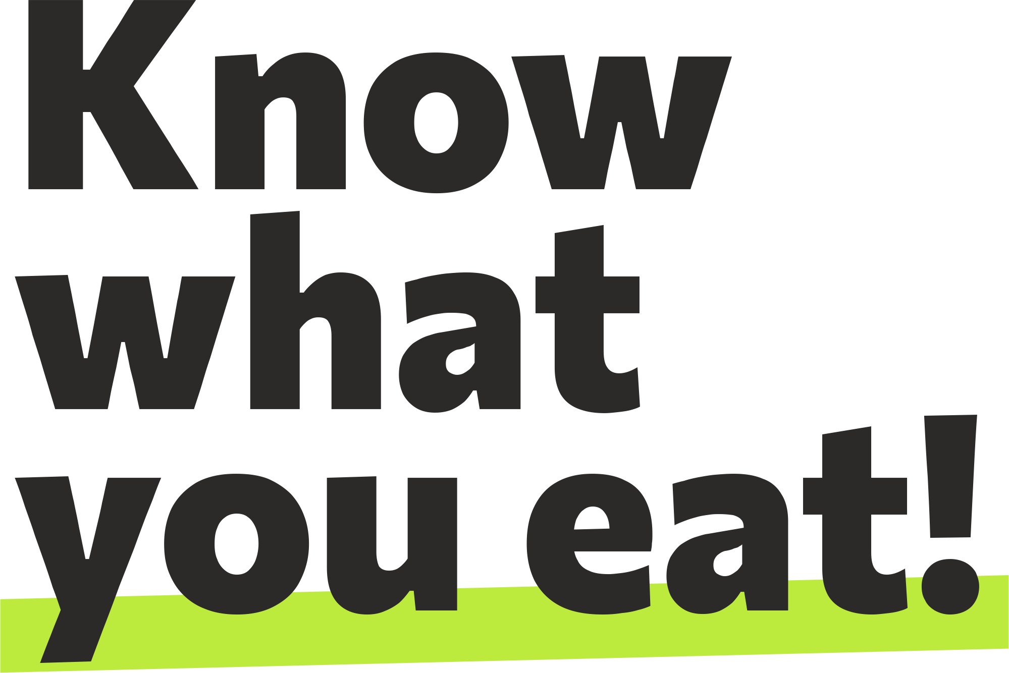 Know what you eat logo